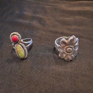 Vintage sterling silver rings